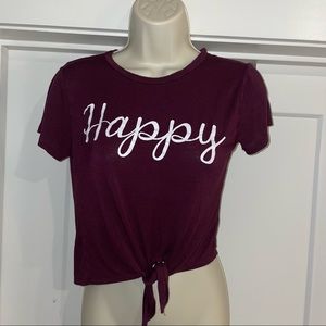 Dirtee Laundry size XS red shirt with tie front